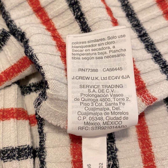 J. Crew Ribbed Mock-neck T-shirt in Stripes Size S - Picture 14 of 14